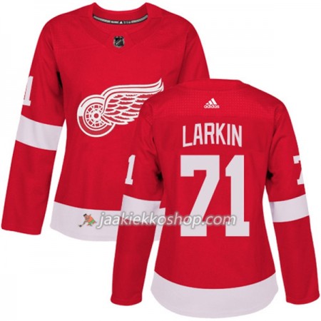Nainen NHL Detroit Red Wings Pelipaita Dylan Larkin 71 Adidas 2017-2018 Punainen Authentic
